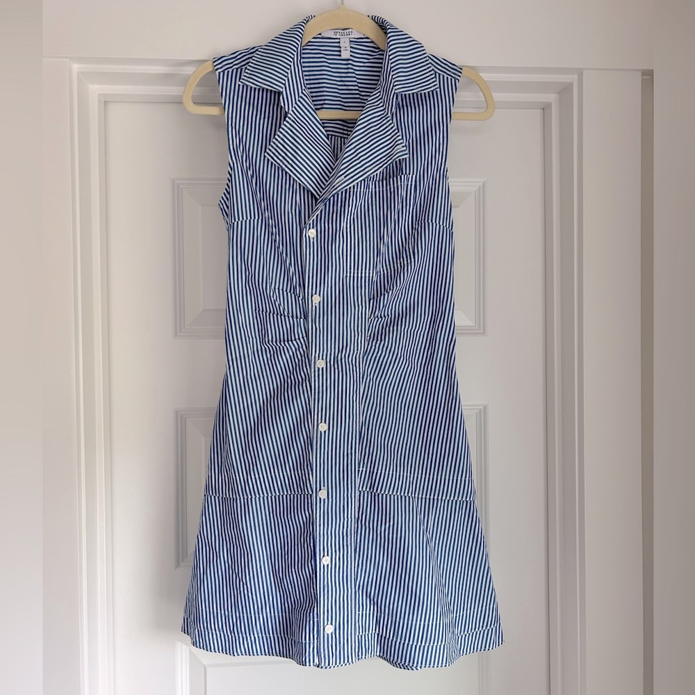 Derek Lam 10 Crosby Satina Stripe Shirt Dress